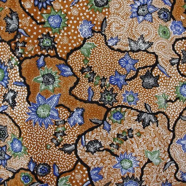 バティックプリント ブラウス フレンチスリーブ スタンドカラー 涼しい ショート丈 エスニック　KRN-021 | 14枚目
